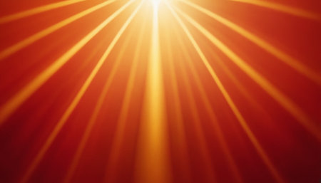 Abstract rays of light on a red background. Shallow depth of field.の素材