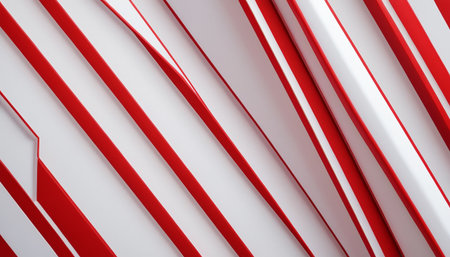 3d render, abstract background with geometric shapes, red and white linesの素材