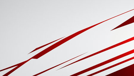 Abstract background with red and white stripes. 3d render illustration.の素材