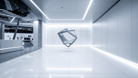 3d render, abstract background, modern interior design, empty spaceの素材