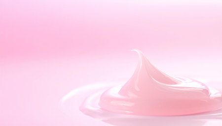 close up of a pink paint drop on white background with copy spaceの素材