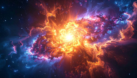 Abstract fractal background. Design element for brochure, advertisements, presentation, web and other graphic designer works. Digital collage.の素材