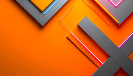 Colorful geometric abstract background. 3d render illustration design element.の素材