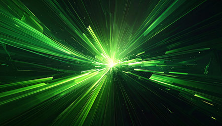 abstract green background with lens flare effect, computer generated abstract backgroundの素材
