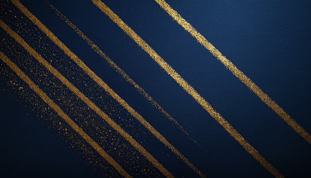 Dark blue background with gold stripes. Element for design. Template for designの素材