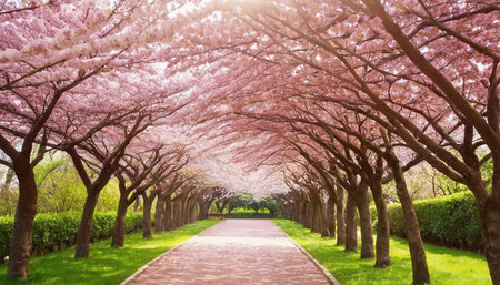 Cherry blossoms in full bloom in Tokyo, Japan. Cherry blossoms in spring.の素材