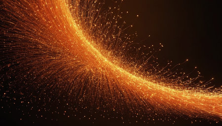 Beautiful winter landscape with snow covered field and colorful sky at sunsetの素材