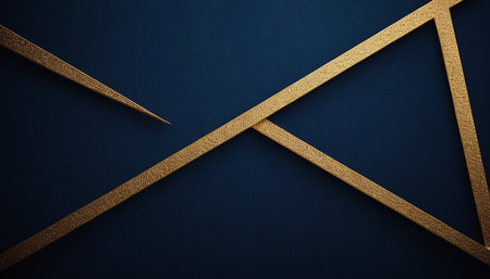 Blue background with gold lines. Element for design. Template for designの素材