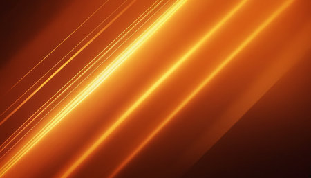 Abstract orange background with some smooth lines in it (3d render)の素材