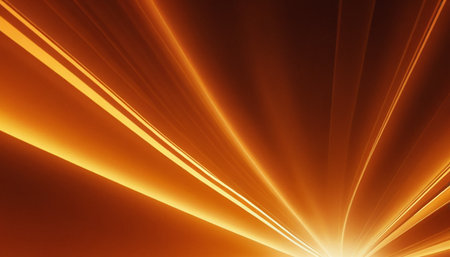 abstract orange background with some smooth lines in it and some rays in itの素材