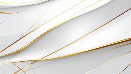 Abstract white and golden line background. Vector illustration eps 10.の素材
