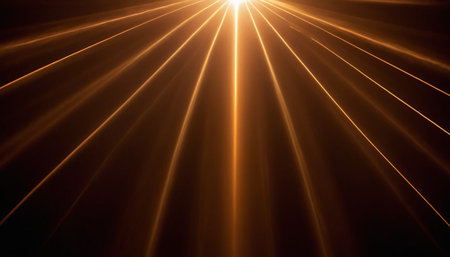 sun rays on a dark background with some smooth lines and sparklesの素材