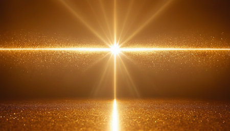 glitter vintage lights background. gold and black. de-focusedの素材
