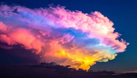 Colorful dramatic sky with cloud at sunset background.Sky with clouds at sunset.の素材