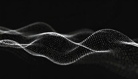 Data technology abstract futuristic illustration. Low poly shape with connecting dots and lines on dark background. 3D rendering. Big data visualization.の素材