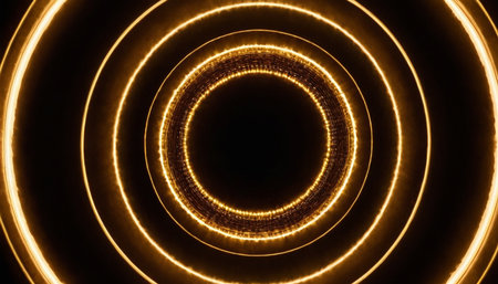 Abstract background. luminous swirling. Elegant glowing circle.  Sparking particle. Space tunnel. Glossy jellyfish. Colorful ellipse. Glint sphereの素材