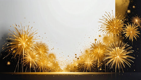 Fireworks New Year's card background,Vector Illustration EPS10の素材