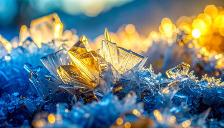 Close up of christmas decoration with bokeh light background.の素材