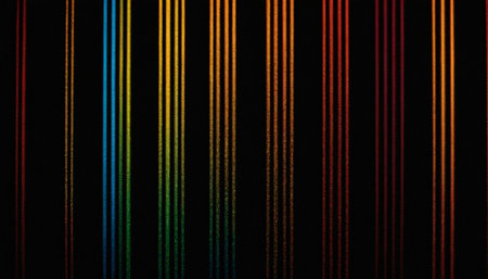 Colorful vertical lines on black background. Abstract background for design.の素材