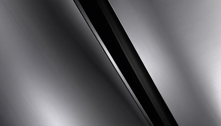 Metal background or texture of brushed steel plate with reflections Iron plate and shinyの素材