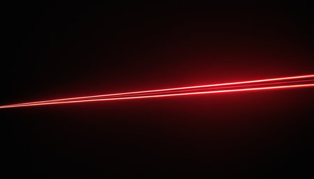 red laser beam on a dark background, computer generated abstract background, 3d renderの素材