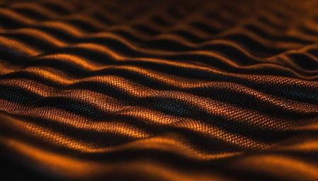 Close up of orange fabric texture. Abstract background and texture for design.の素材