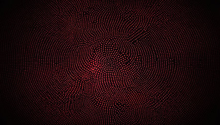 Abstract background of dots in red colors. 3d rendering, 3d illustration.の素材