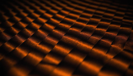 abstract background of orange carbon fiber. 3d render image.の素材