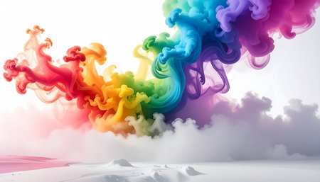 Colorful ink in water as abstract background. 3D Renderingの素材