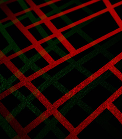 abstract background with red, green and black squares on a black backgroundの素材