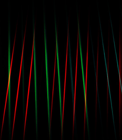 abstract background of red, green and blue stripes on a black backgroundの素材