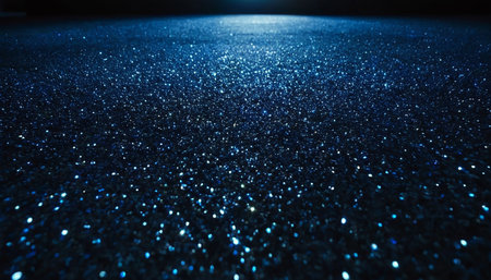 glitter vintage lights background. silver, blue and black. de-focusedの素材