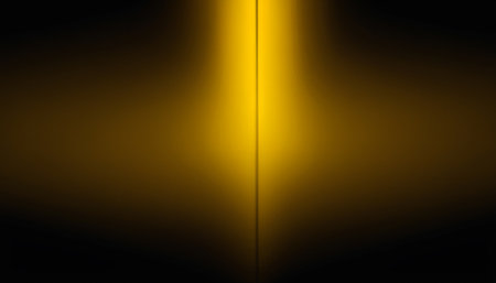 yellow light on black background,3d rendering. Computer digital drawing.の素材