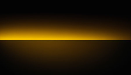yellow light on black background, abstract yellow light on a black backgroundの素材