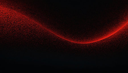 Abstract red light lines on dark background. Vector illustration for your designの素材