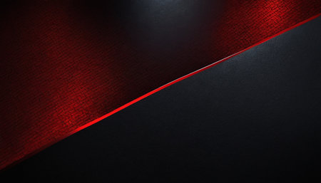 red and black carbon fiber background. 3d render illustration design.の素材