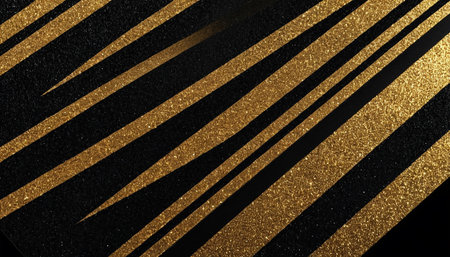 Abstract black and gold background with diagonal stripes. Vector illustration for your designの素材
