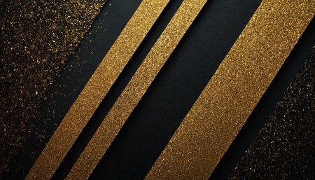Black background with golden stripes. Element for design. Template for designの素材