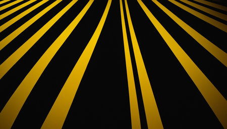 Abstract background with black and yellow stripes. 3d render illustration.の素材