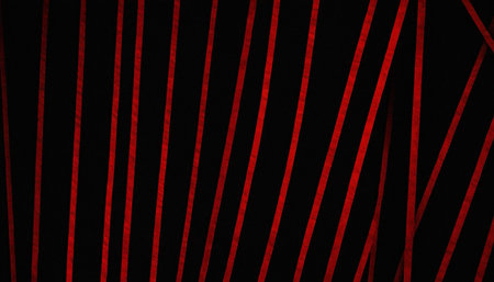 Abstract red stripes on black background. 3d rendering, 3d illustration.の素材