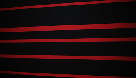 Black and red stripes on a black background. Vertical stripes. Abstract background.の素材
