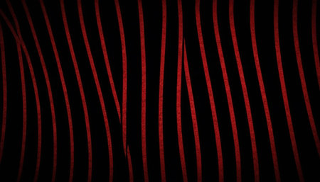 Texture, background, pattern, postcard, silk fabric of red color with stripes of different sizes and shapesの素材