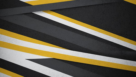 Arrow on the asphalt road. Concrete texture. Vector illustrationの素材