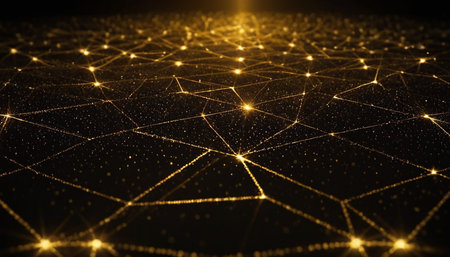Abstract digital background. Network connection structure. Big data visualization. 3D renderingの素材