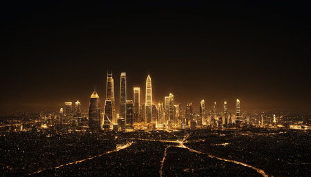 Night view of Shanghai, China. View from Pudong district.の素材