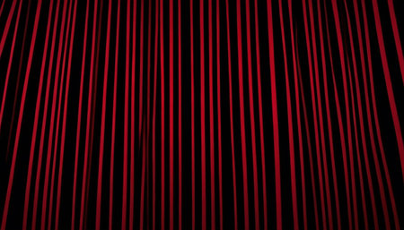 Red curtain on black background. 3d rendering. Computer digital drawing.の素材