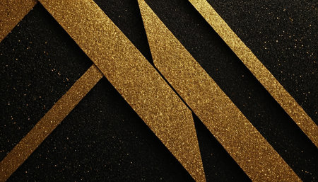 Abstract black and gold background with stripes. Design element for website templateの素材