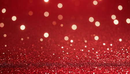 Red glitter christmas abstract background with bokeh defocused lightsの素材