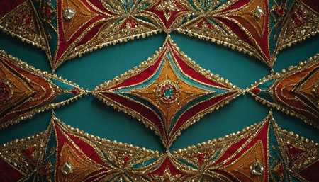 Detail of a traditional bengal indian wedding dress.の素材