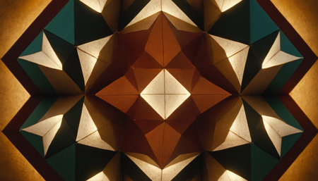 Abstract kaleidoscope background. Beautiful kaleidoscope seamless pattern. Seamless kaleidoscope texture.の素材